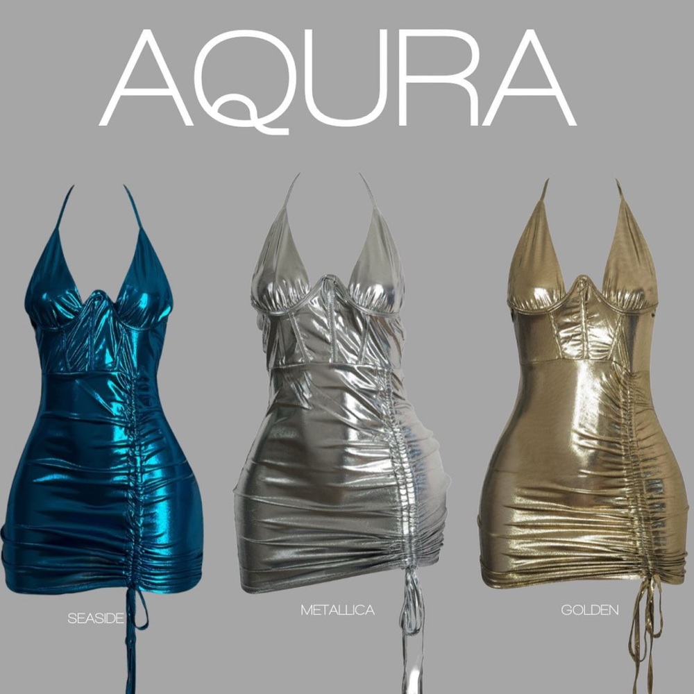 Metallic Spandex dress, stretch